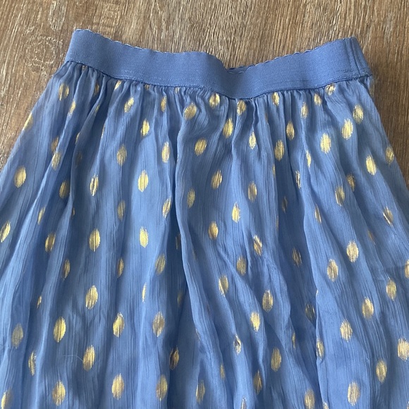 SHEIN | Gold and Blue Midi Skirt - Picture 2 of 5